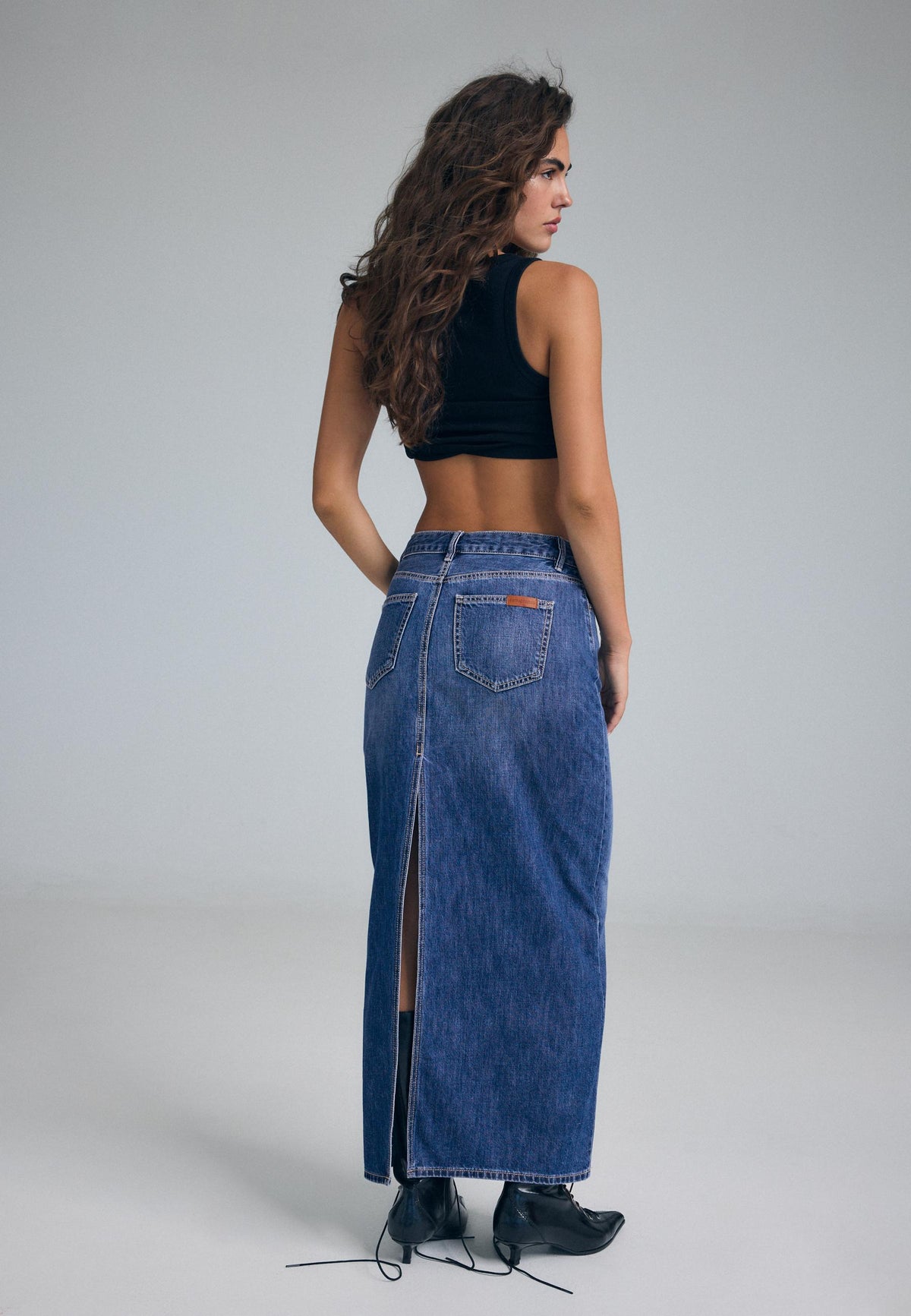 Falda Larga Denim