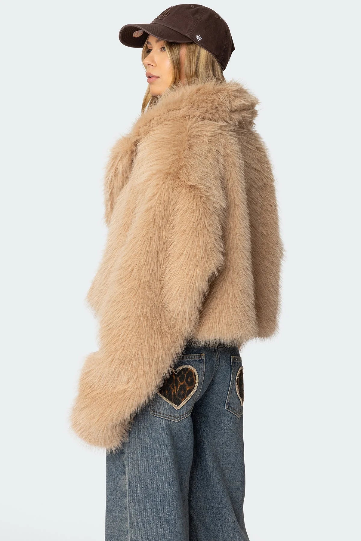 Cazadora Sierra Oversize de Pelo Sintético