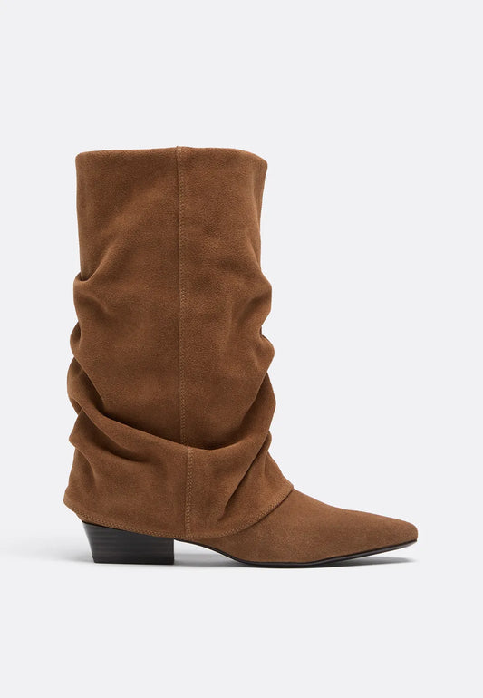 Botas Planas Polainas Piel