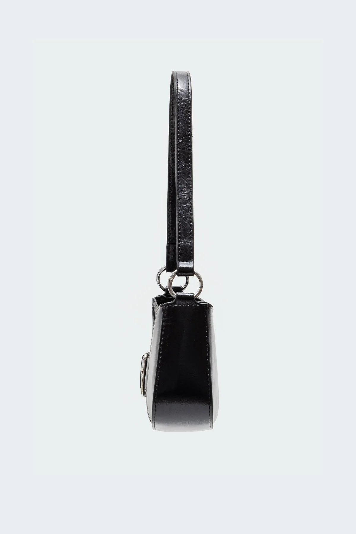 BOLSE BUCKLE UP DE PIEL SINTETICA - NEGRO