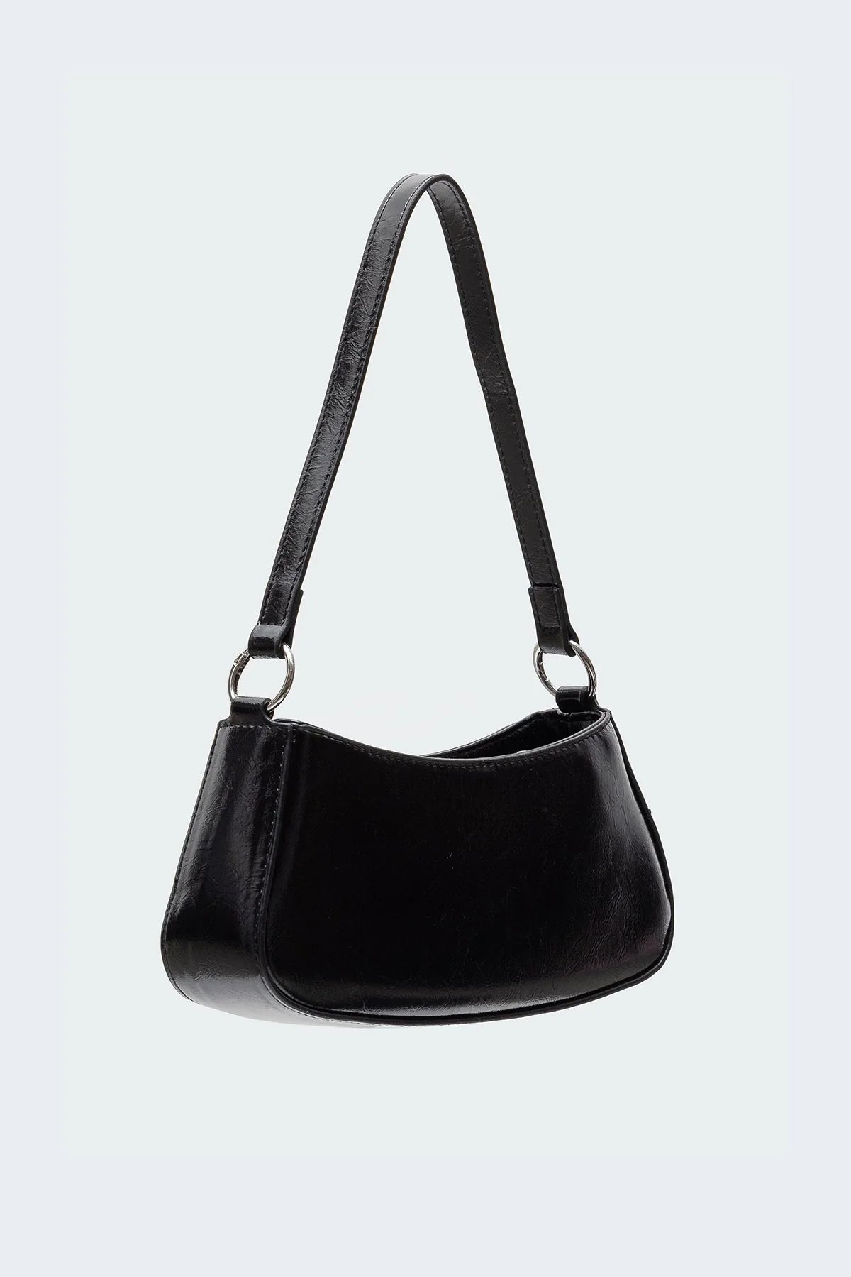 BOLSE BUCKLE UP DE PIEL SINTETICA - NEGRO