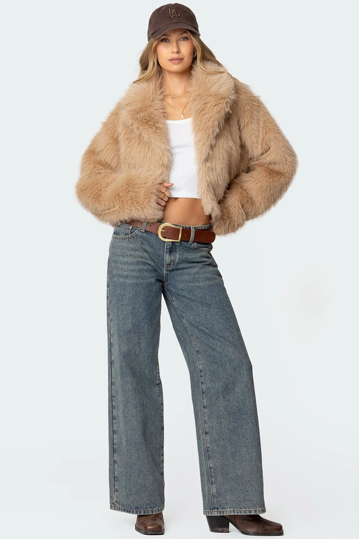 Cazadora Sierra Oversize de Pelo Sintético