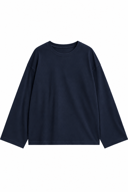 HYM Camiseta de Manga Larga Relaxed Fit