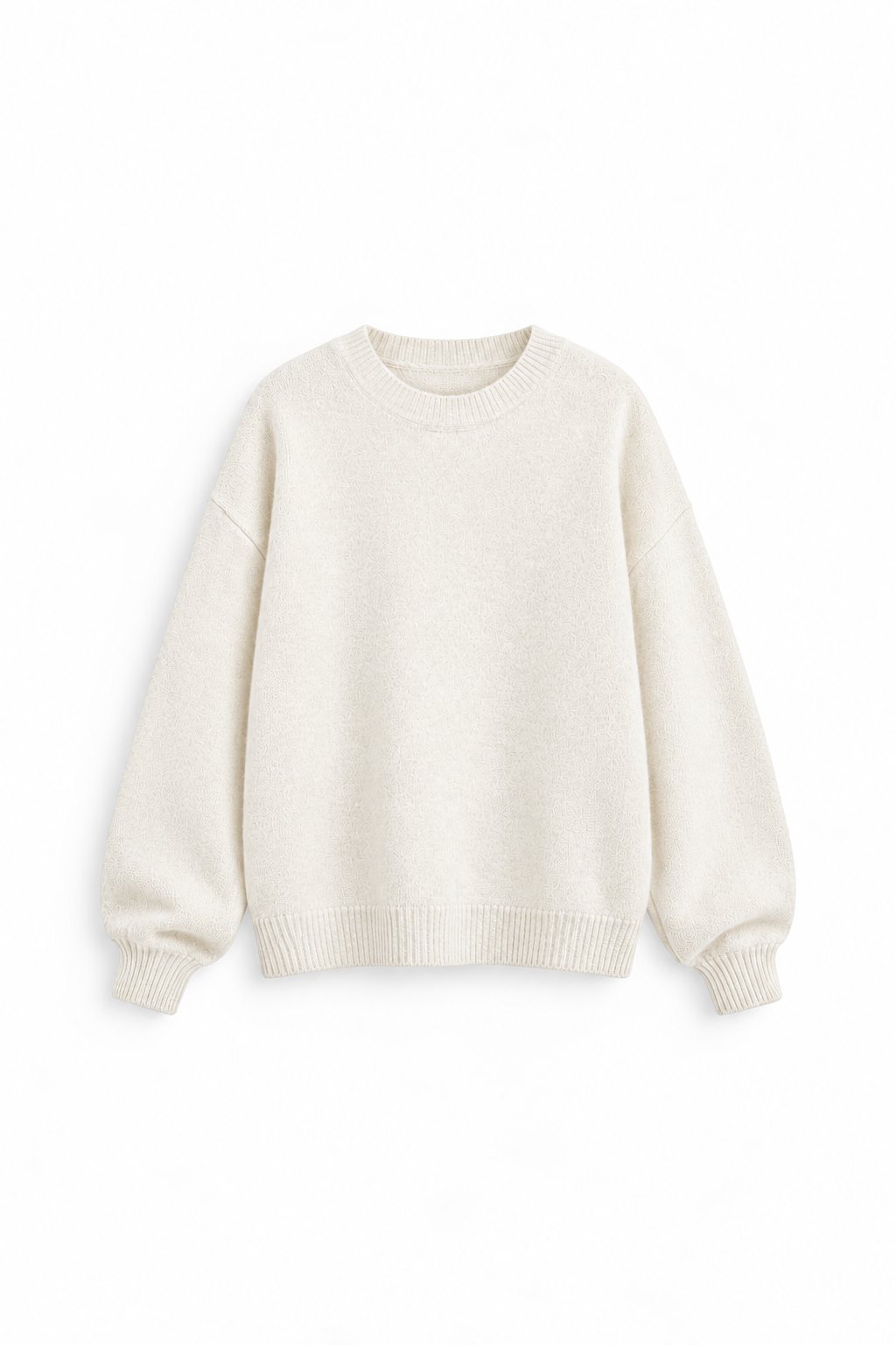 JERSEY DE PUNTO CON PUÑO CERRADO - BLANCO
